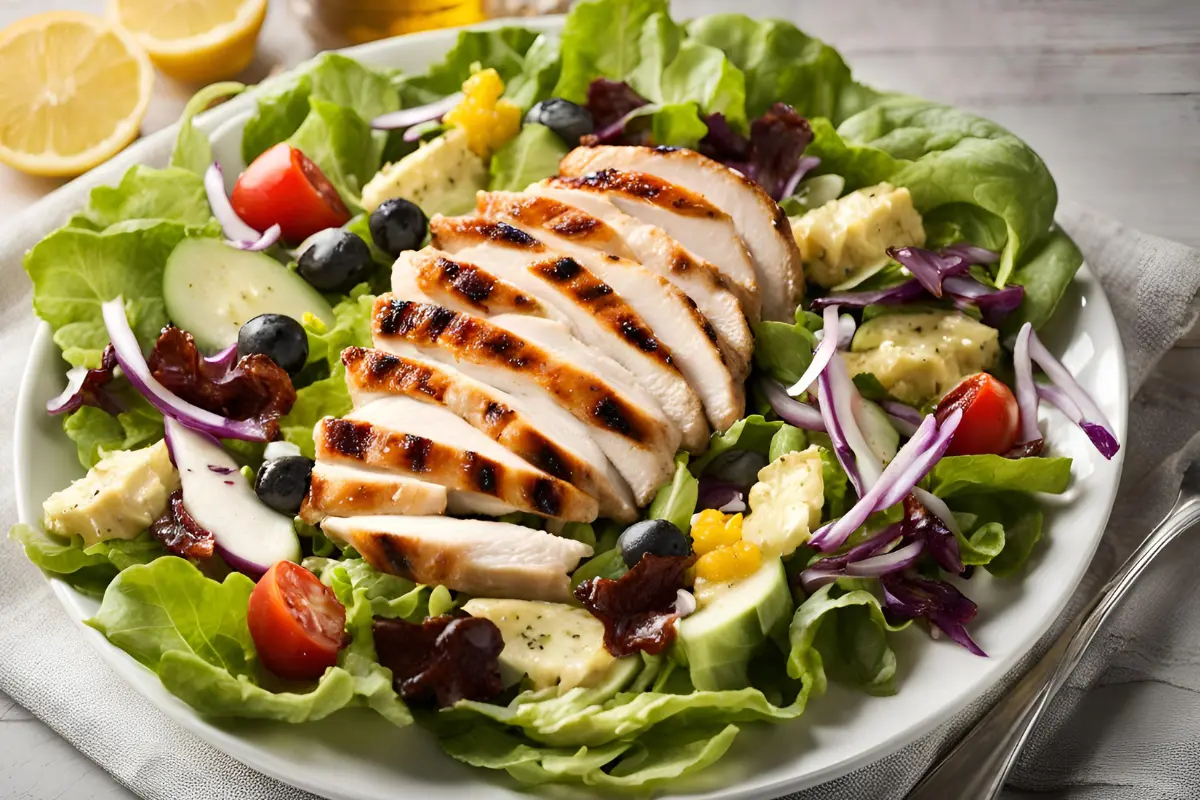 Grilled chicken salad calories